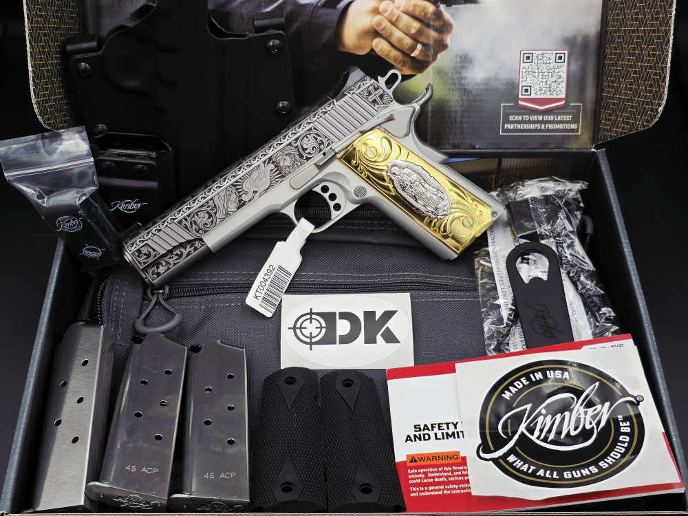 Engraved Heaven & Hell KIMBER 45acp 1911 LW Bundle DK Customs Penny Auction-img-0