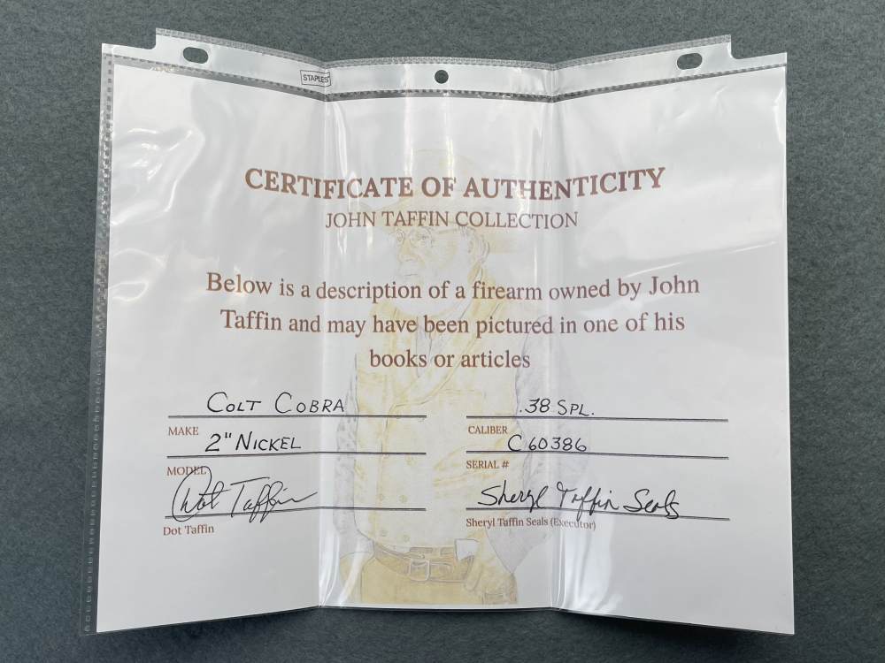 John Taffin's Colt Cobra Nickel .38 Special w/ Box & Paperwork $Super Deal$-img-11