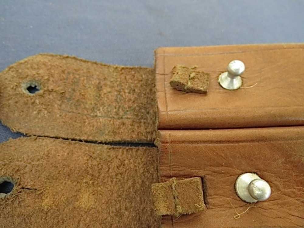 2 Sets Mauser Broomhandle C96 Stripper Clips & Chinese Leather Clip Pouch-img-7