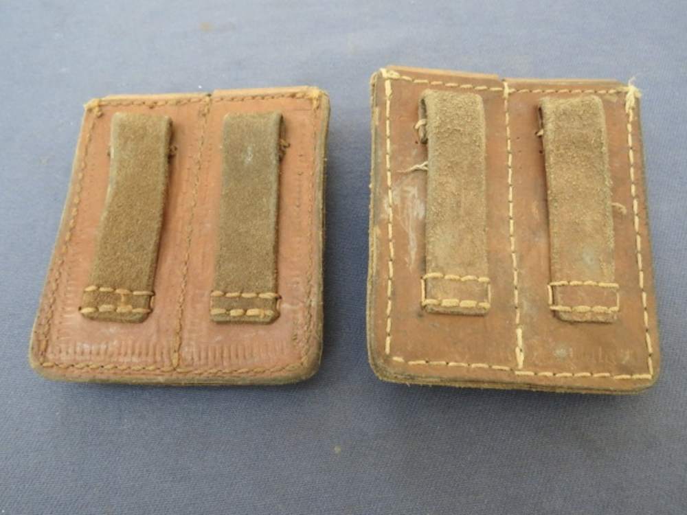 2 Sets Mauser Broomhandle C96 Stripper Clips & Chinese Leather Clip Pouch-img-6