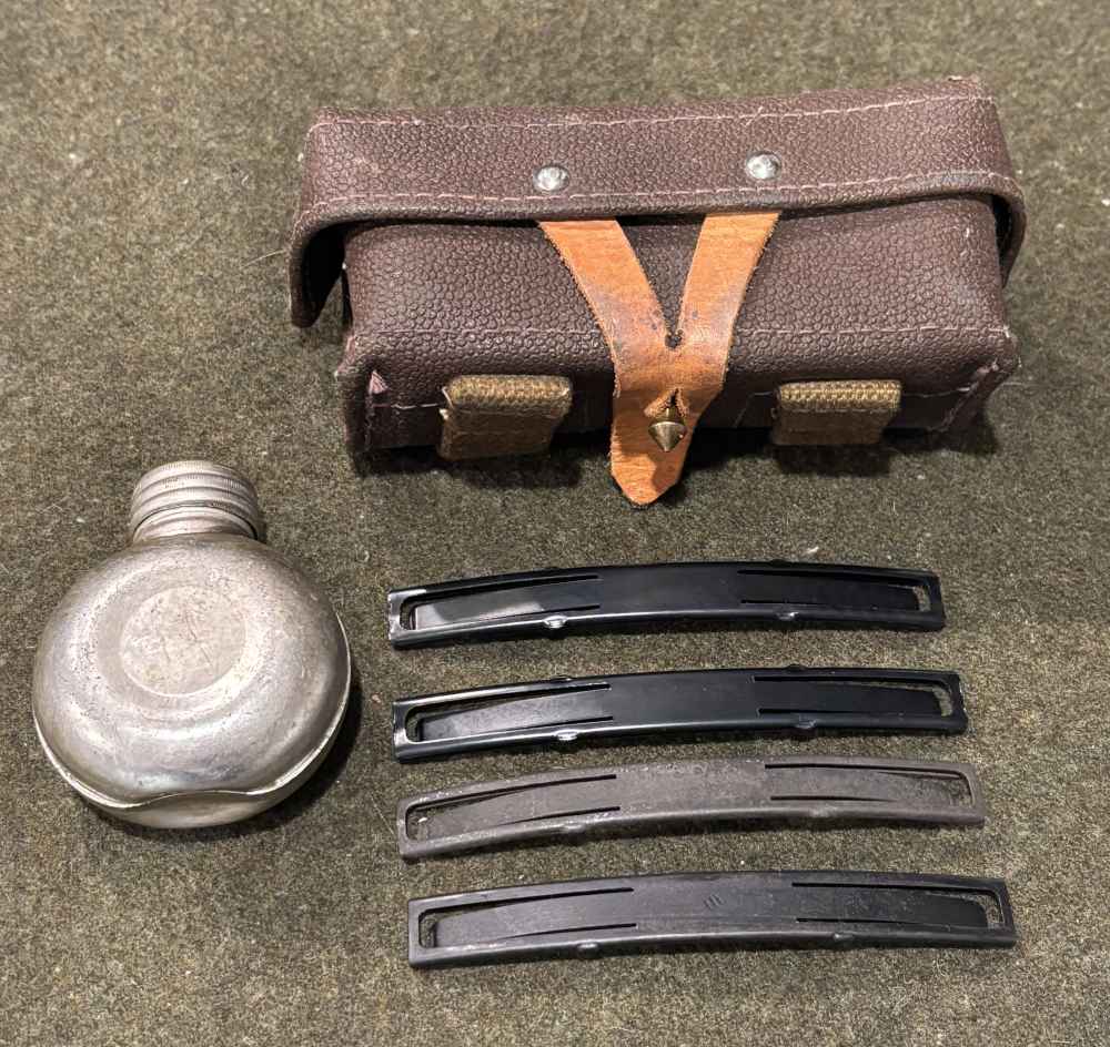 Russian Surplus SKS Oil Bottle, Ammunition Pouch, and Stripper Clips-img-1
