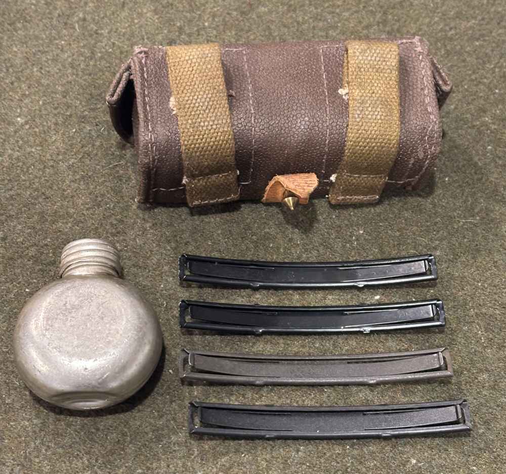 Russian Surplus SKS Oil Bottle, Ammunition Pouch, and Stripper Clips-img-2