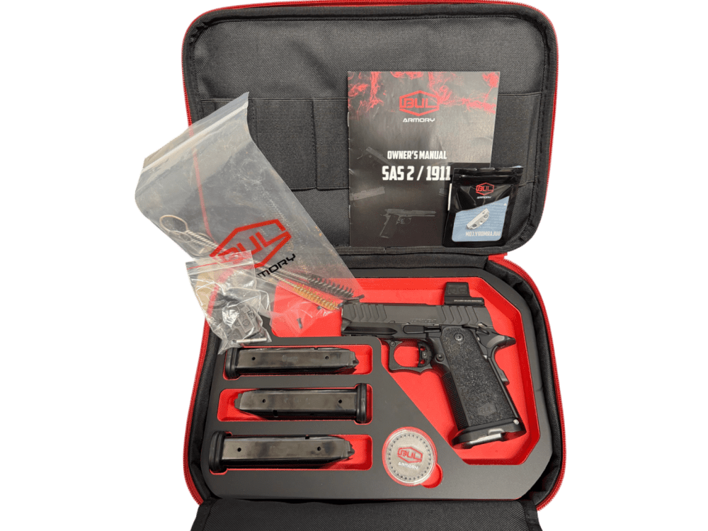 BUL Armory SAS II Ultralight Pro LTS 9mm 3.25" Holosun EPS 3 Mags + Case-img-1