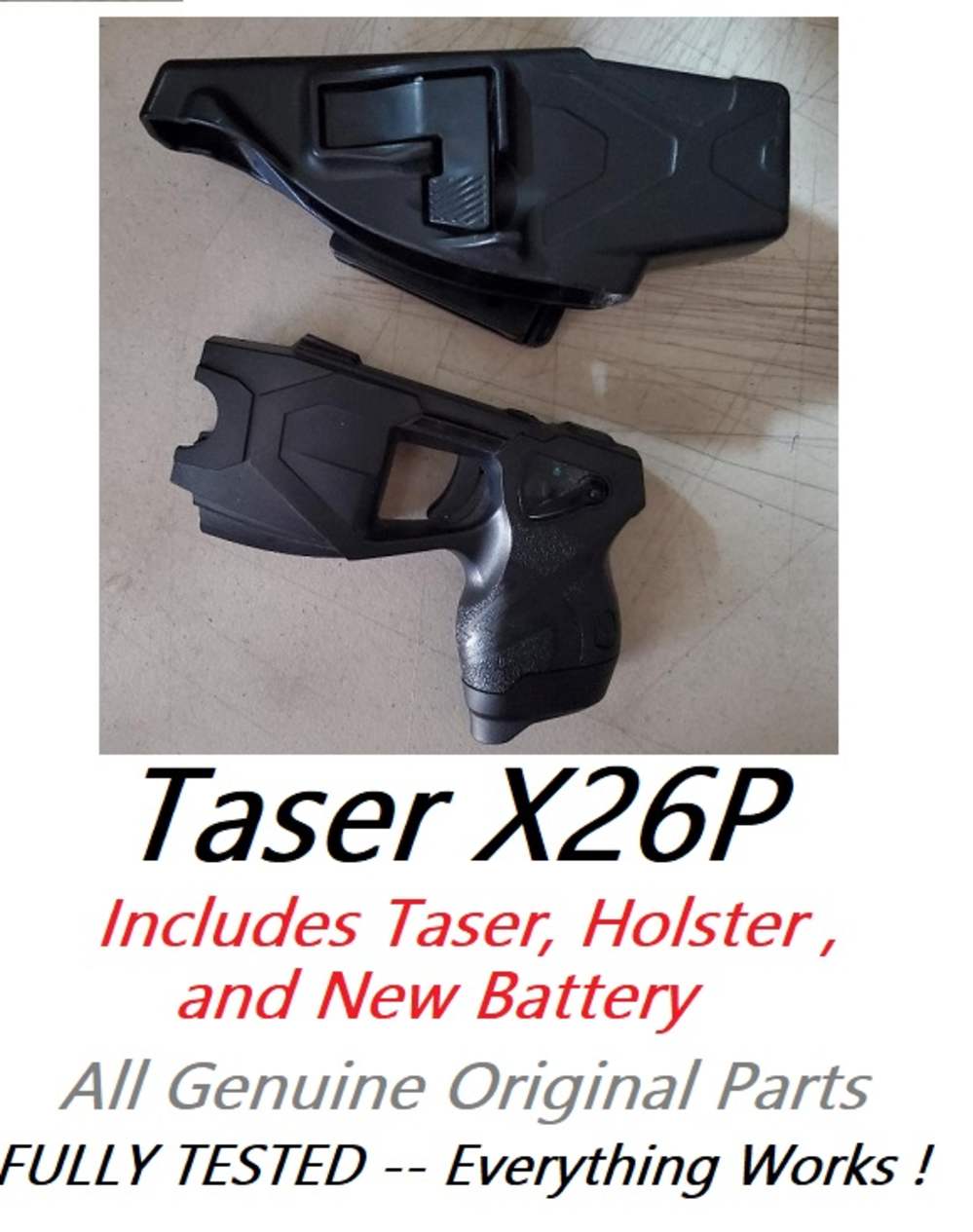X26P Pre-Owned TASER HOLSTER BATTERY FULLY TESTED & FULLY FUNCTIONAL-img-0
