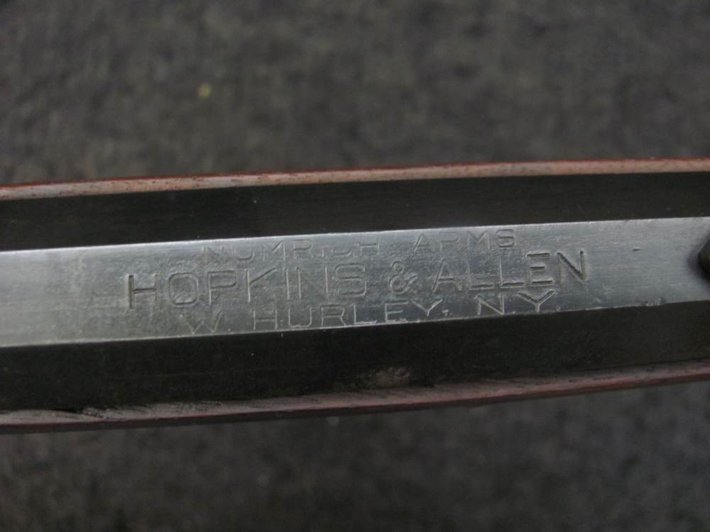 Hopkins & Allen Underhammer 36 Cal ? Numrich West Hurley NY & FREE Antique -img-13