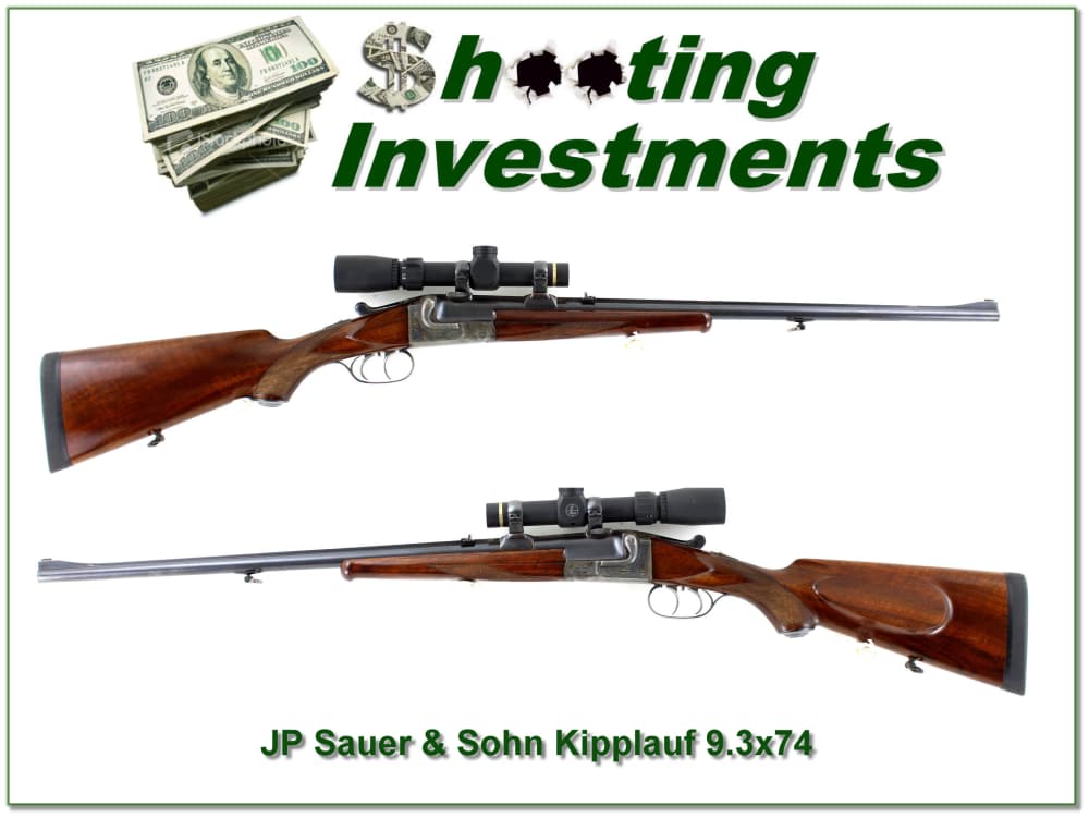 J.P. Sauer & Sohn Kipplauf 9.3x74 23.5” Rifle w Leupold Excellent-img-0