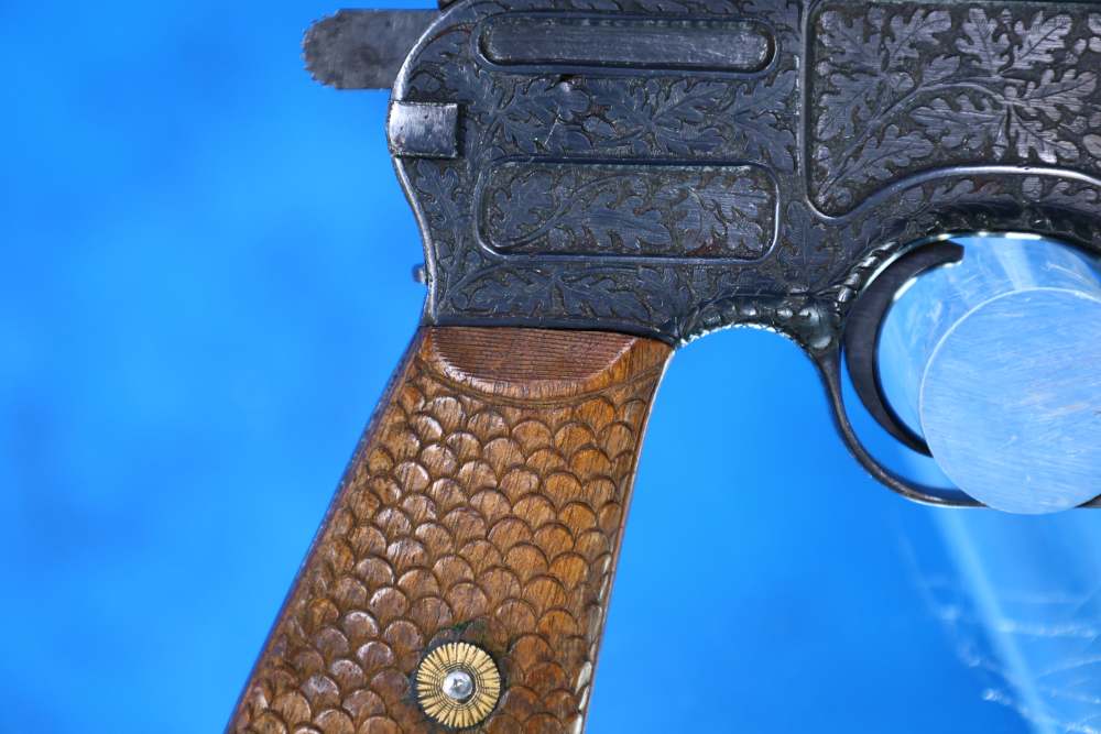 GORGEOUS Engraved Custom Mauser C96 Red 9 9mm Luger w/ Holster Stock C&R-img-75
