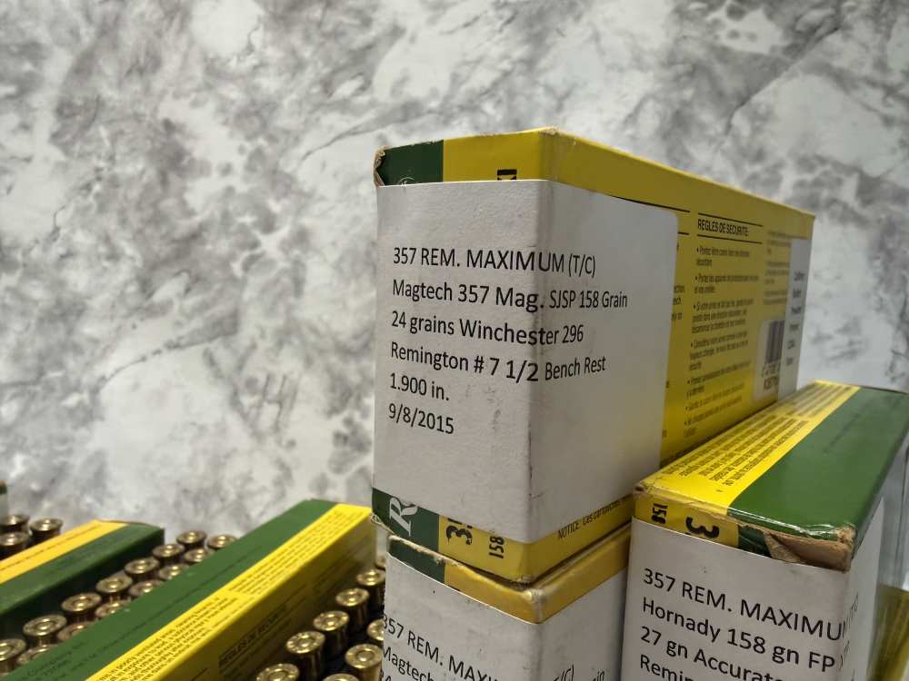 357 Rem Max ammo lot 197 rounds -img-1