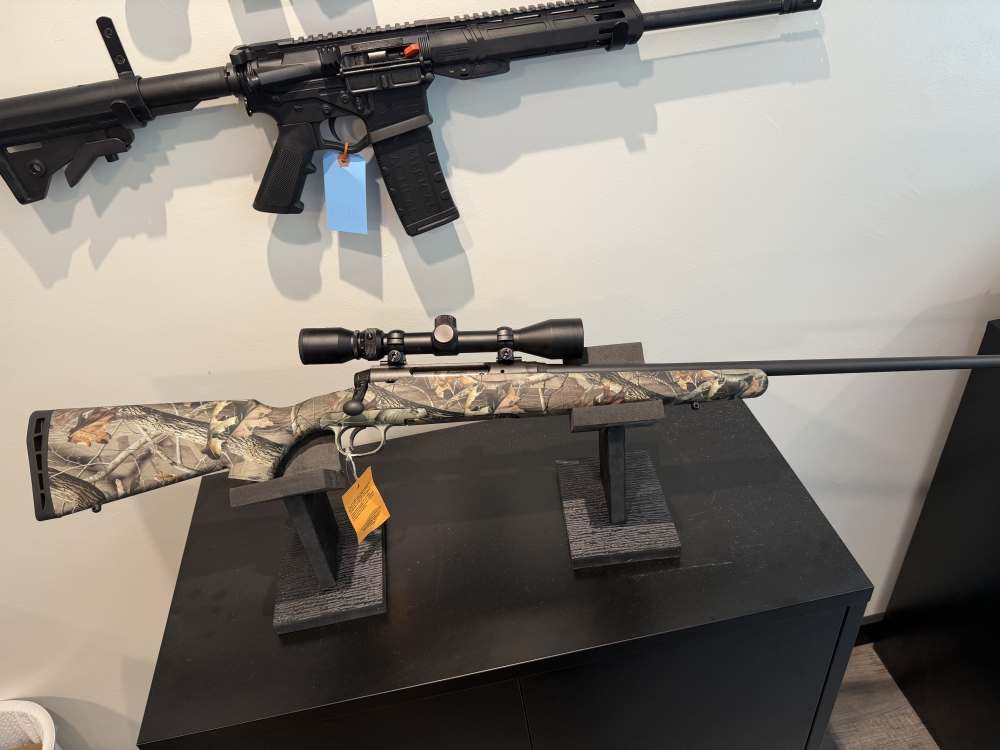 Savage Axis II .25-06 Remington Bolt-Action Rifle with Mounted Scope, Camo -img-0