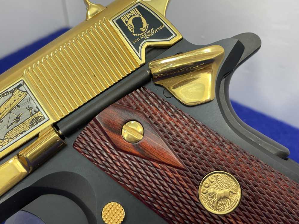 2005 Colt Government 1911A1 .45 ACP 5" Gold *VFW VIETNAM WAR TRIBUTE 24K*-img-20