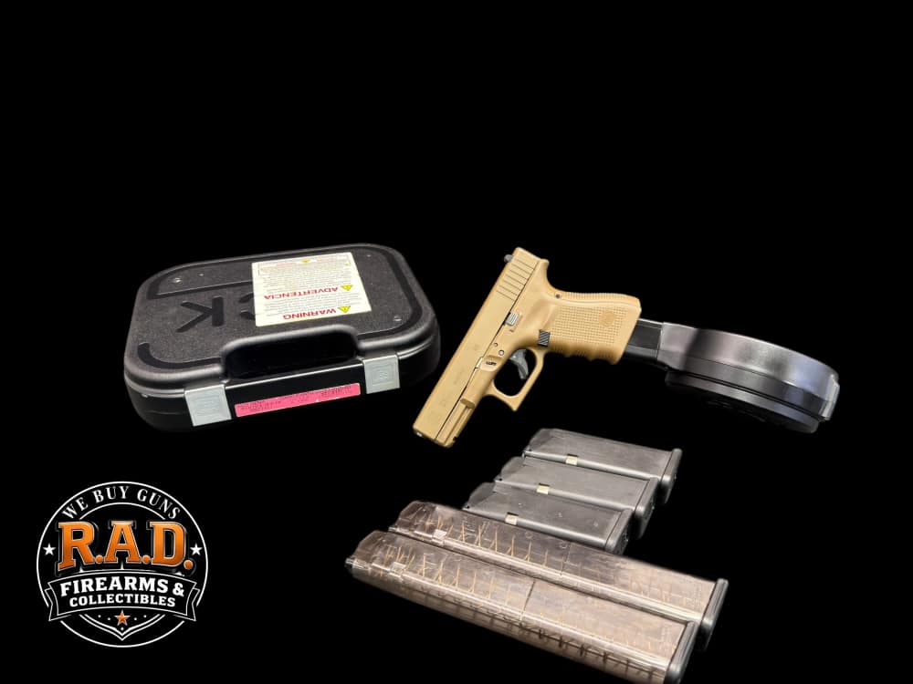 PROBLEM SOLVER! GLOCK 23 GEN 4 FDE .40 S&W W/DRUM, 3-13rd MAGS & 2 STENDOS-img-0