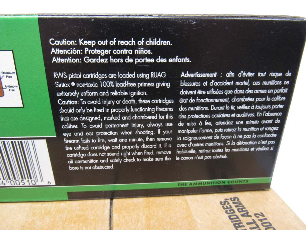 500 rds RWS Copper Matrix NTF 40 S&W 115gr Frangible Lead Free-img-4