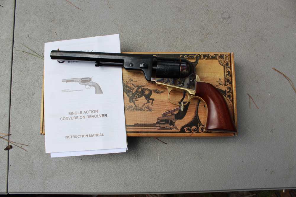 NIB Cimarron Colt Navy 1851 Richards-Mason .38 Spl 7.5"Oct.Revolver M1851-img-0