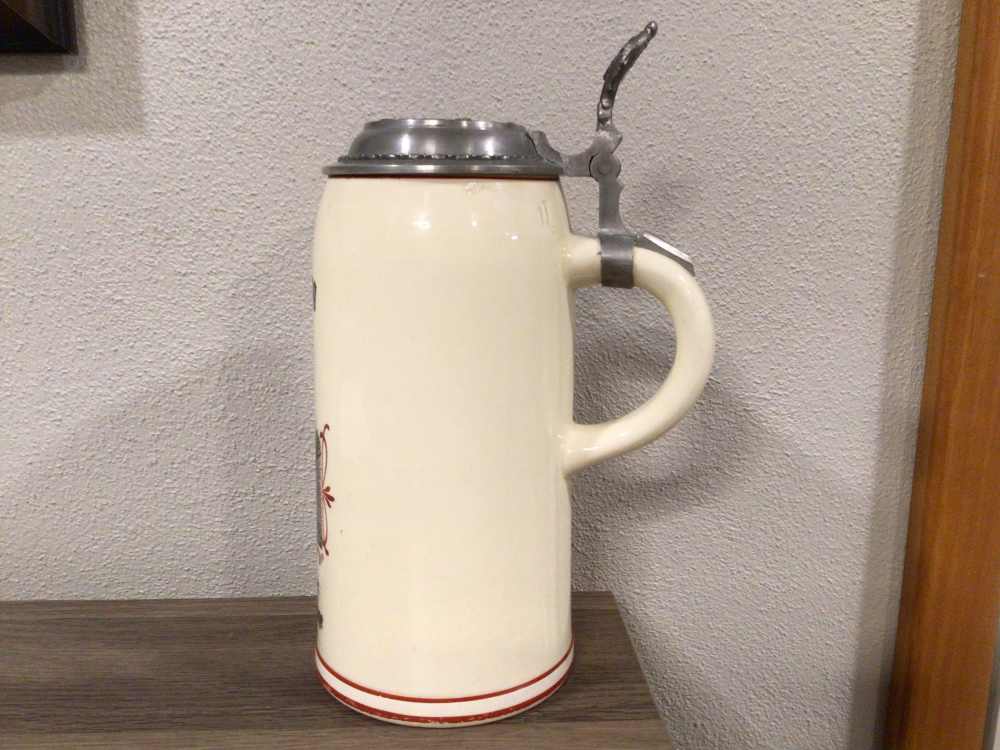 Minty 1 Liter WWII Reichsparteitag Stein W/Eagle & Flags On Lid-img-4