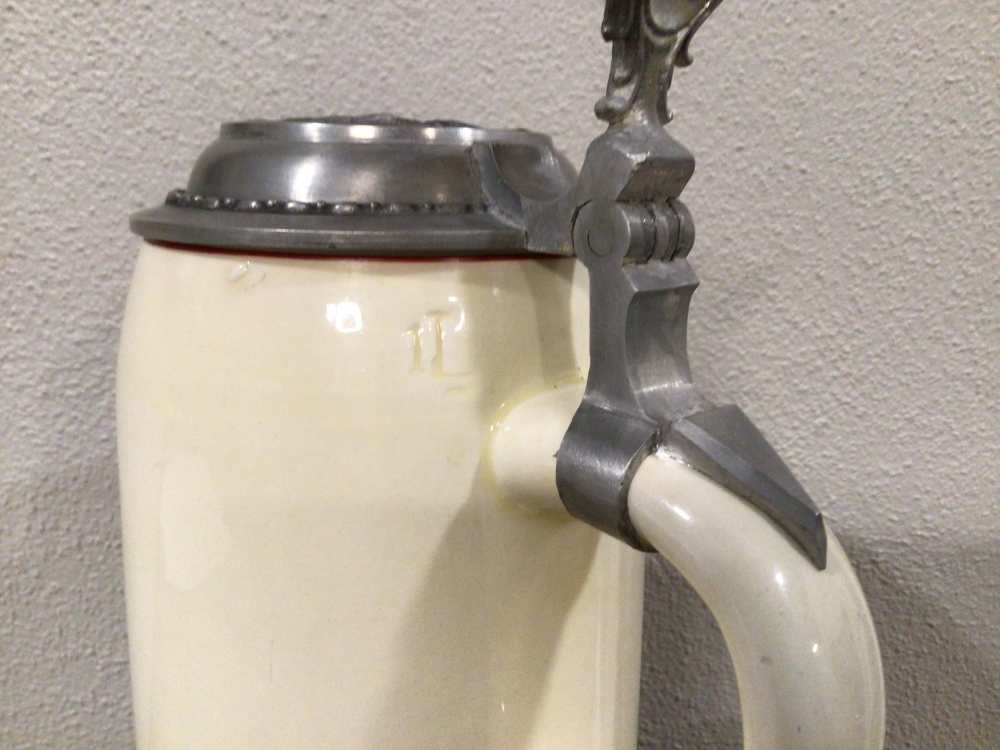 Minty 1 Liter WWII Reichsparteitag Stein W/Eagle & Flags On Lid-img-5