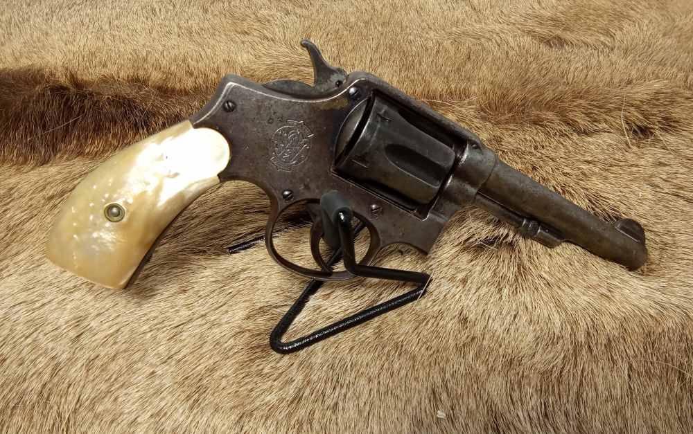 Smith & Wesson 32 Winchester revolver PEARL GRIPS -img-8