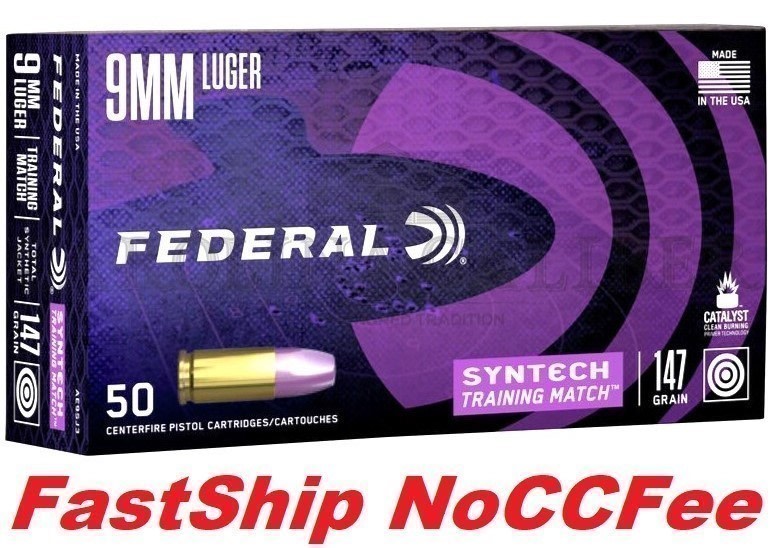 FEDERAL AMERICAN EAGLE 9MM 147GR. SYNTECH AE9SJ3-img-0