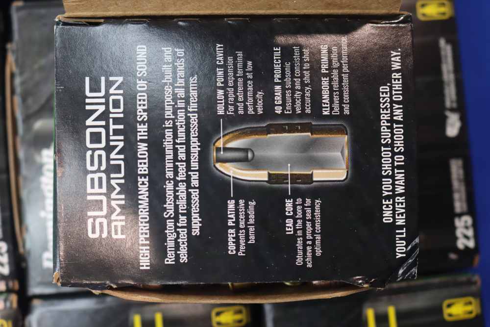 REMINGTON SUBSONIC 22LR Rifle Pistol Ammunition 2250RD Ammo Case Lot 40GR-img-2