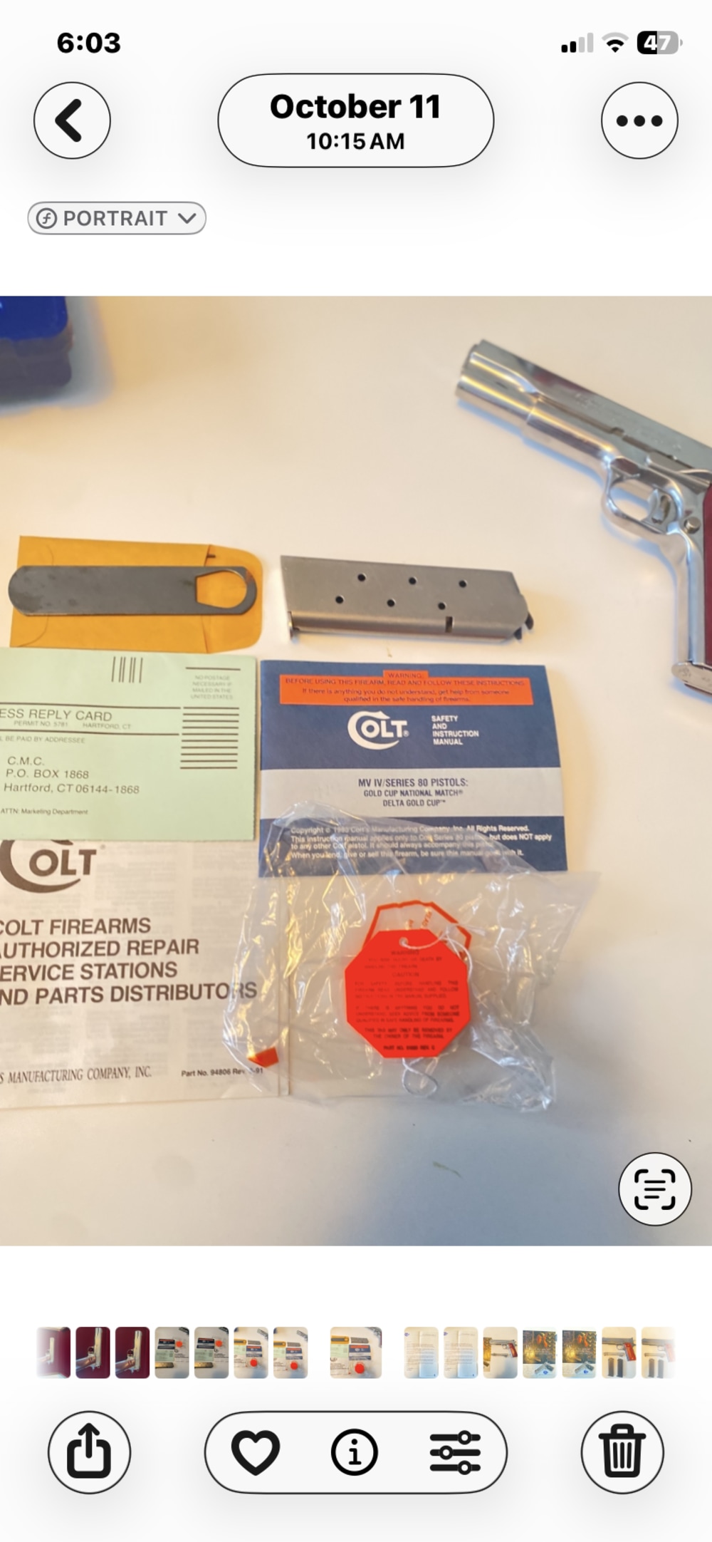 COLT GOLD CUP NATION MATCH STAINLESS ENHANCED BOX (S) paperwork-img-9