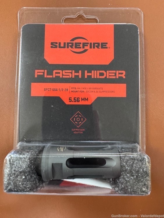 SureFire Flash Hider SFCT-556-1/2-28 Caliber 5.56mm M4 SOCOM 5.56 Silencers-img-0