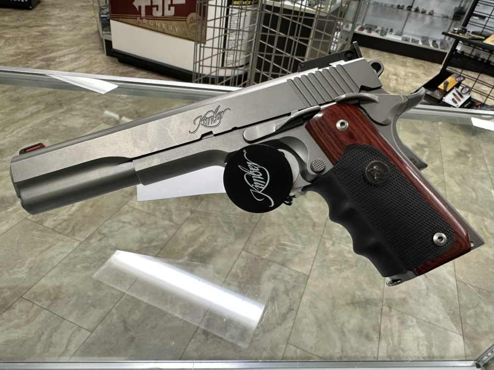 USED KIMBER 1911 STAINLESS TARGET LS 45ACP 6" 7+1 STAINLESS STEEL-img-1