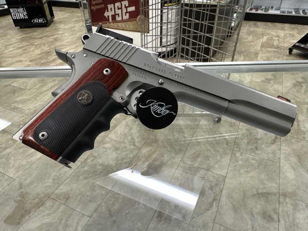 USED KIMBER 1911 STAINLESS TARGET LS 45ACP 6" 7+1 STAINLESS STEEL-img-0