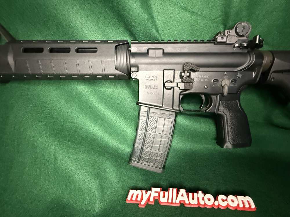 PAWS ZX16 A1 Machine Gun 11.5 Heavy Barrel Geissele SSF Pre-86 .223 5.56x45-img-4