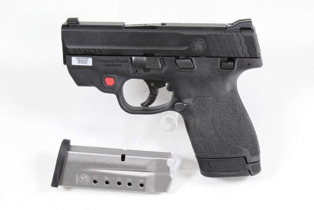 Smith and Wesson S&W M&P Shield 9mm Compact Carry w/ Crimson Trace Laser-img-0