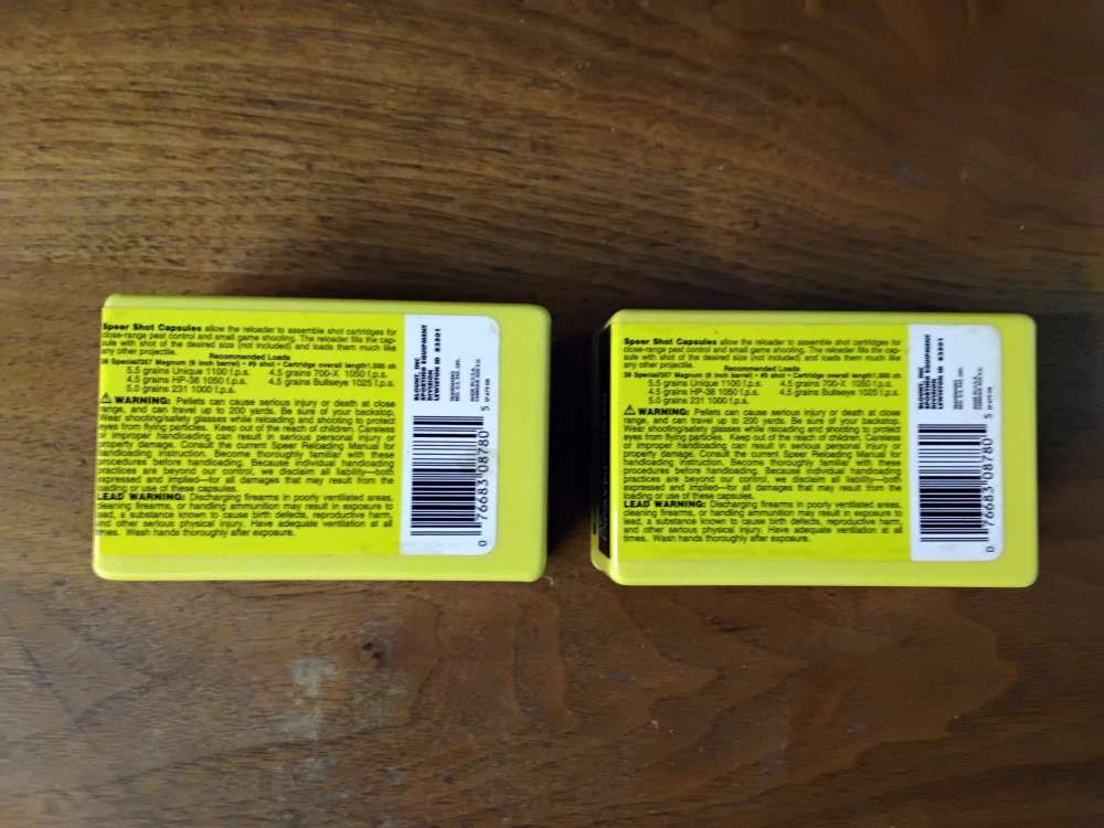 Speer .38 Caliber Shotshell Capsules 100 count-img-2