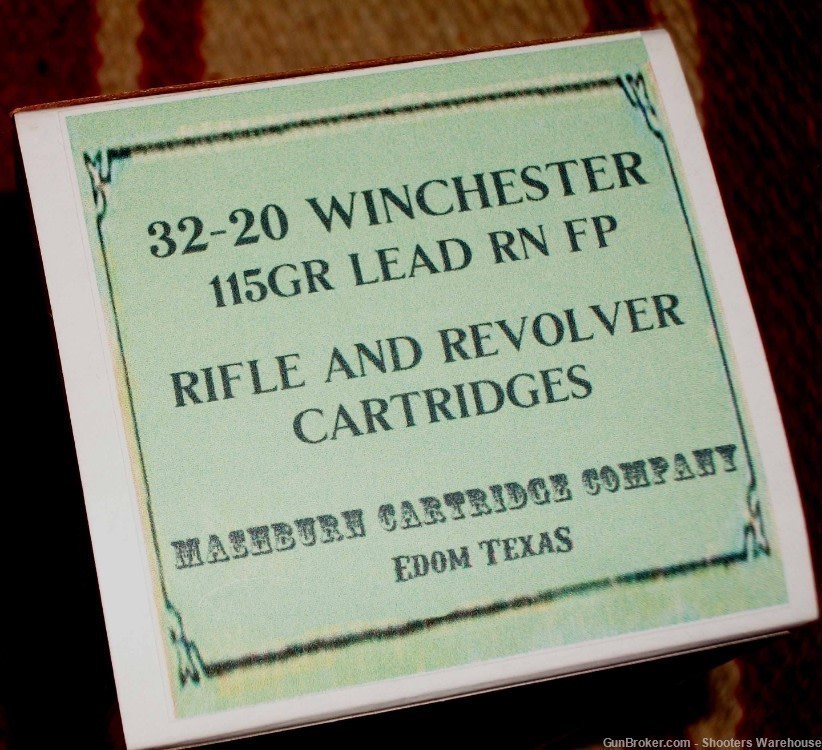 32-20 Winchester 115gr RNFP Lead Mashburn Cartridge Company 50rds NEW-img-2