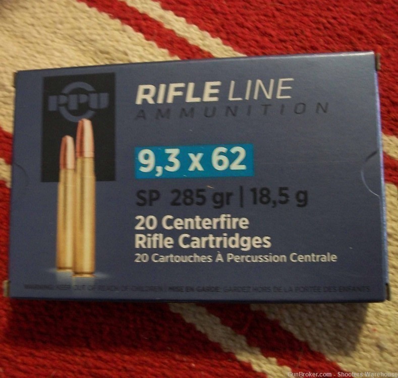 9.3X62 285gr SP PRVI PARTIZAN 20rds-img-0