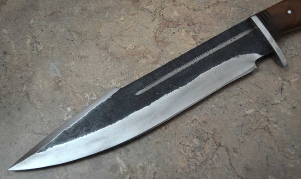 Custom Made Hand Forged Railroad Track Seax Knife with Wood Handle (SR 25)-img-2