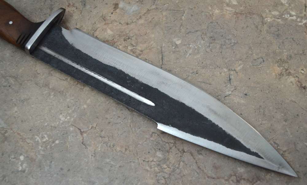 Custom Made Hand Forged Railroad Track Seax Knife with Wood Handle (SR 25)-img-3
