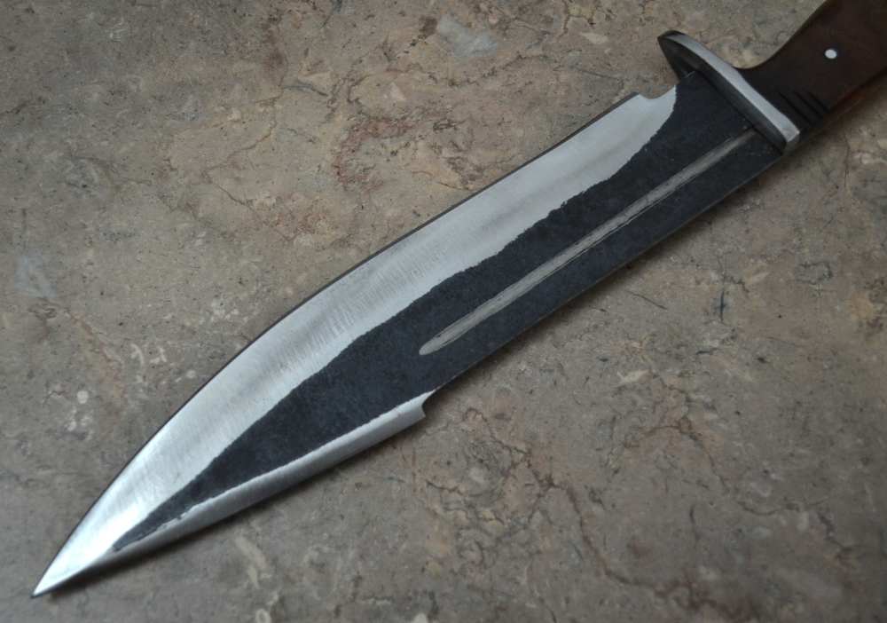 Custom Made Hand Forged Railroad Track Seax Knife with Wood Handle (SR 25)-img-6