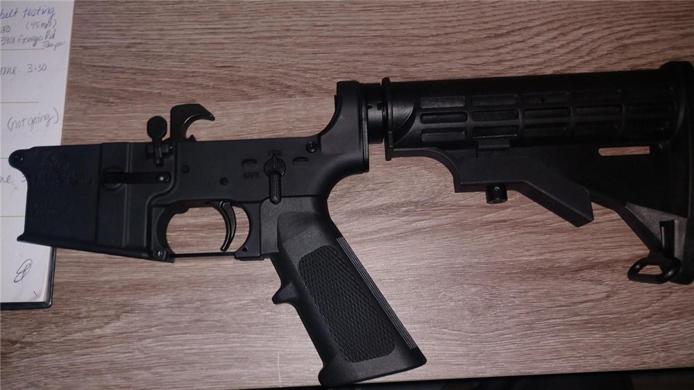 AR-15 Alum 7075 T6 Complete Lower Receiver 6 Pos Stock. Layawayok-img-1