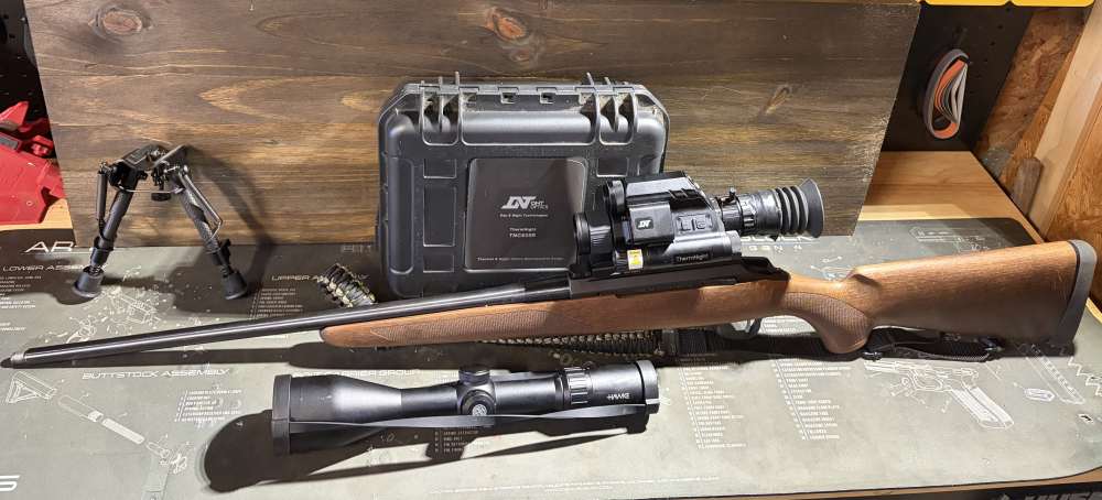 TIKKA T3X 30-06 THREAD. w/ DNT 635R/HAWKE VANTAGE 3x9x40/BUCK 30 SILENCER-img-4