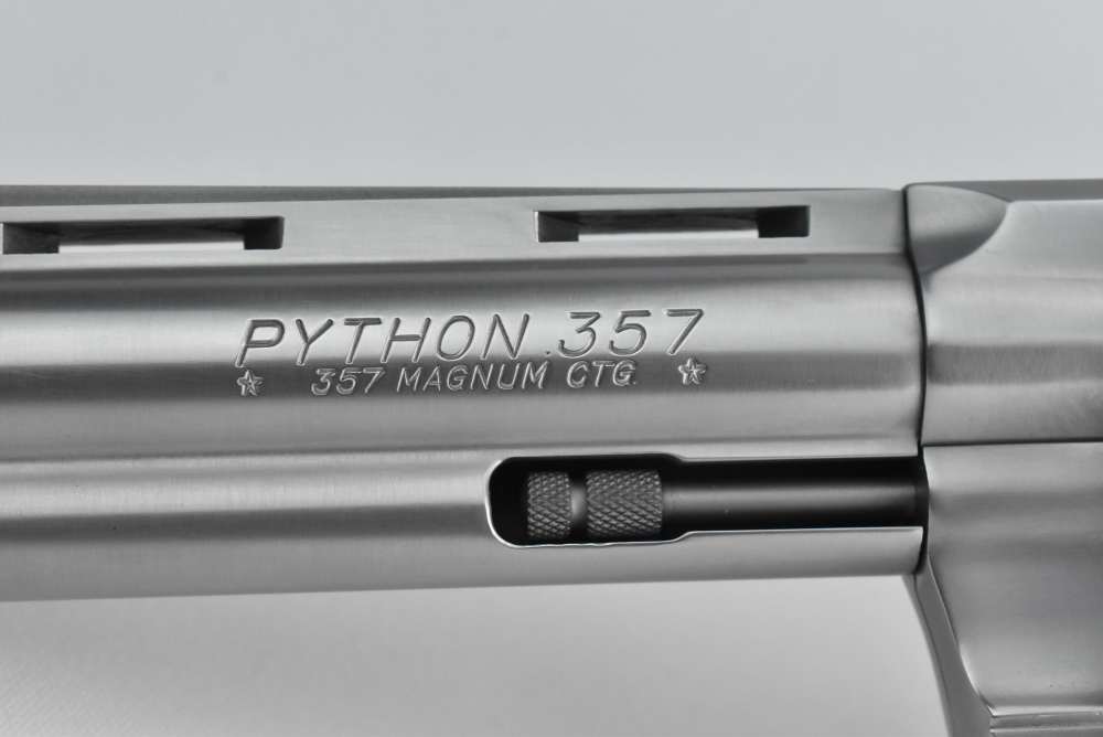 1981 Colt Python 357 mag w COLTGUARD E-NICKEL Finish PORTED 6" Barrel -img-1