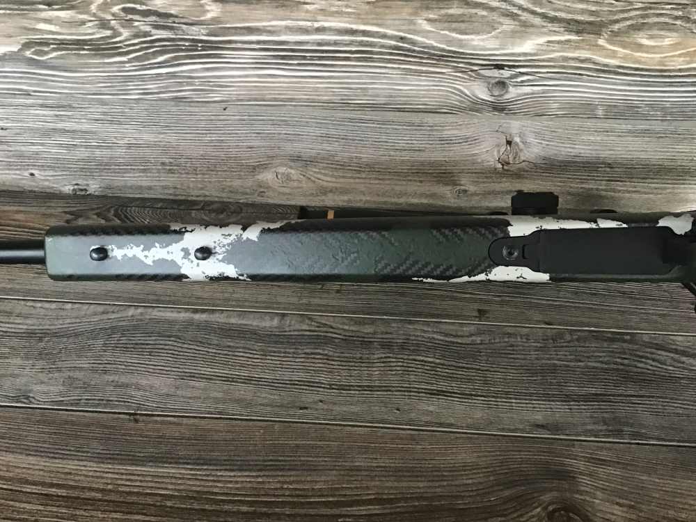Remington 700 XCR II 300 WSM in a PEAK 44 Bastion CF Stock w/Green & White -img-18