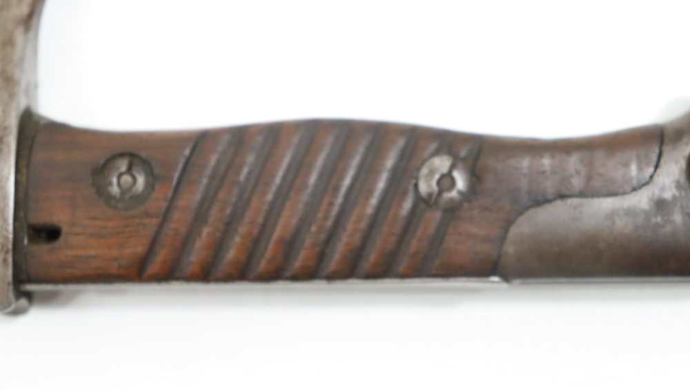 ORG WWI IMP. GERMAN S98/05 SEITENGEWEHR BUTCHER BLADE BAYONET W/ SCABBARD-img-15