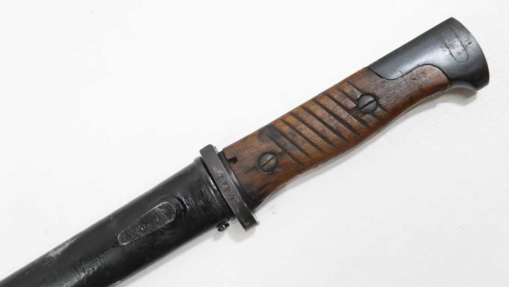 ORG PRE-WWI GERMAN M1898 NEUER ART QUILLBACK BAYONET W/ SCABBARD 1906 DATED-img-36