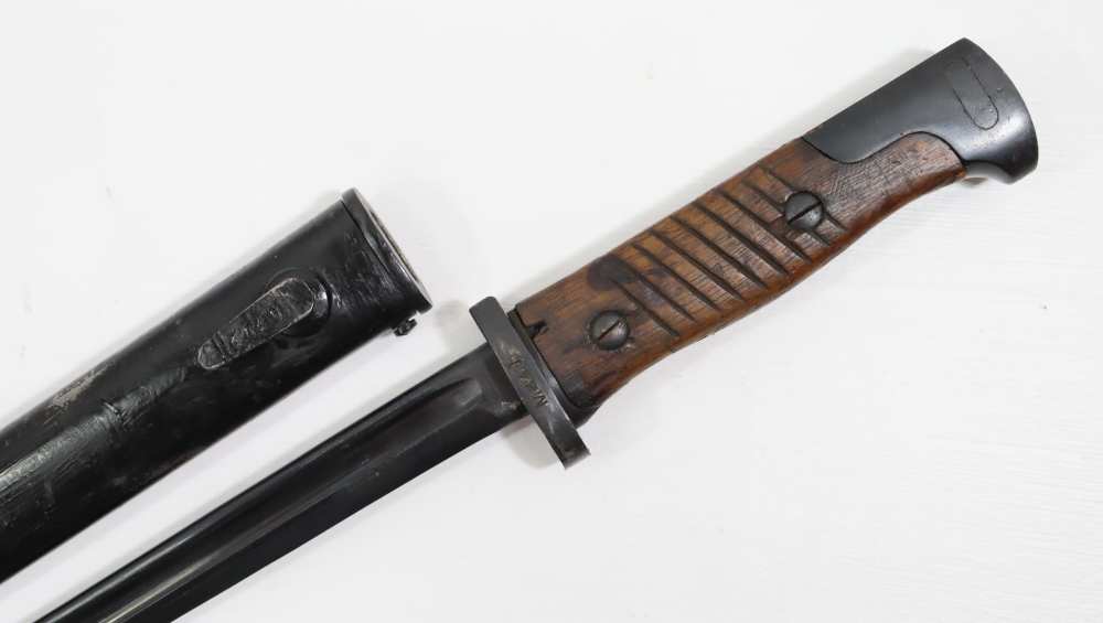 ORG PRE-WWI GERMAN M1898 NEUER ART QUILLBACK BAYONET W/ SCABBARD 1906 DATED-img-0