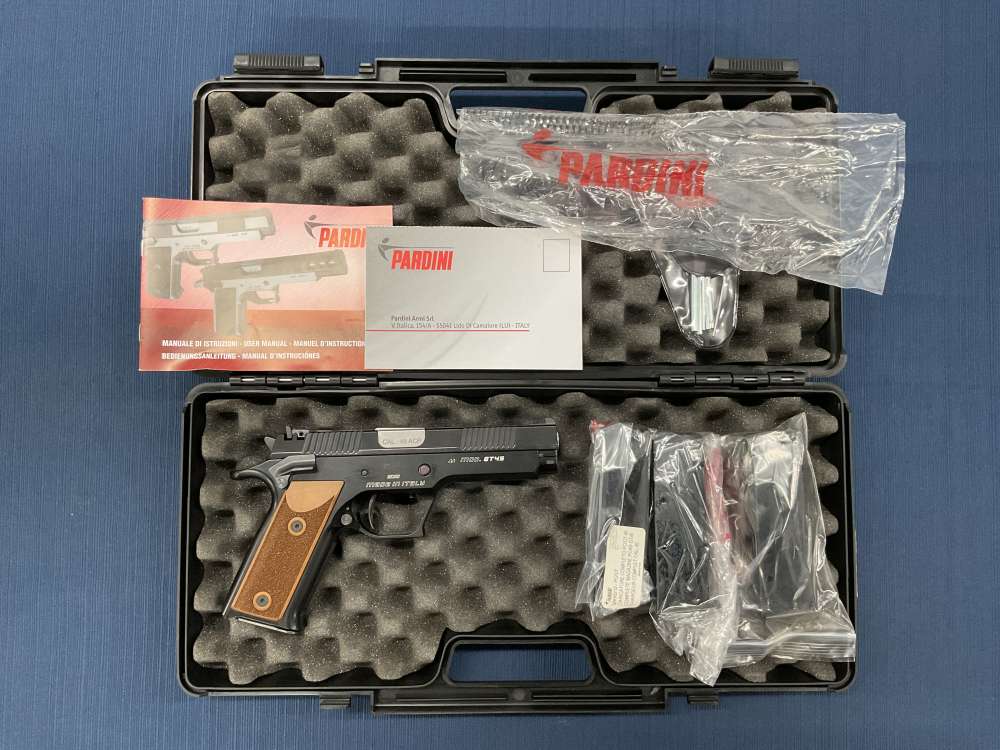 Pardini GT45 .45 ACP 5” Barrel With Case/4X Factory Mags Mint-img-0