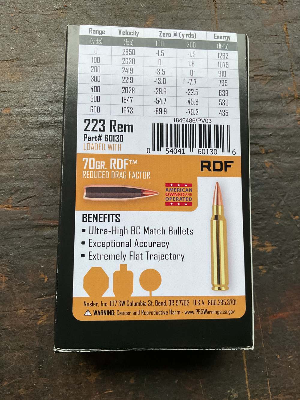 400 Round Case Nosler Match Grade 223 Rem 70 Gr RDF 5.56 Ammo-img-1