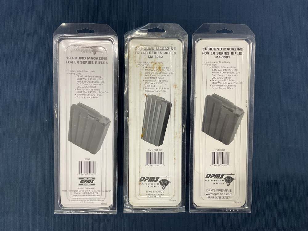 Lot of 3 Factory DPMS AR-10 10 Round .308 WIN/7.62 NATO Metal Mags Penny NR-img-1