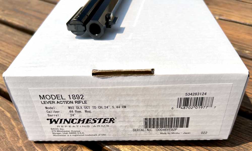 Winchester 1892 Deluxe Case Color 44 MAG 24" Octagon T/D NIB 2026 Nice Wood-img-35