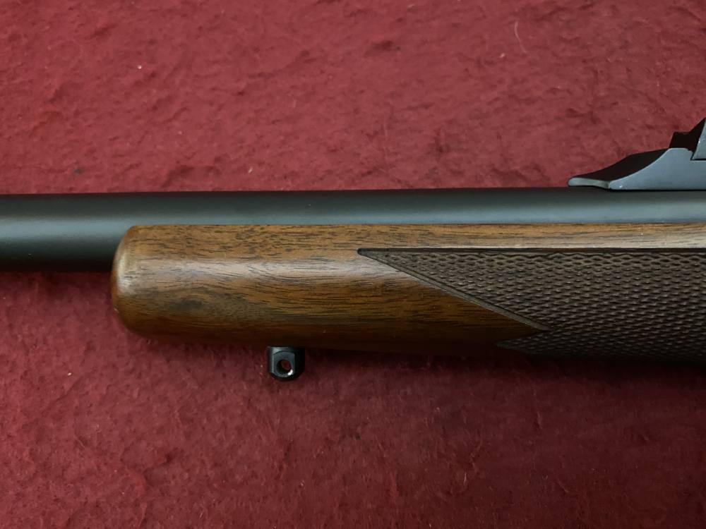 Excellent Ruger M77 Hawkeye African .375 Ruger 23" Walnut blued 07129-img-59