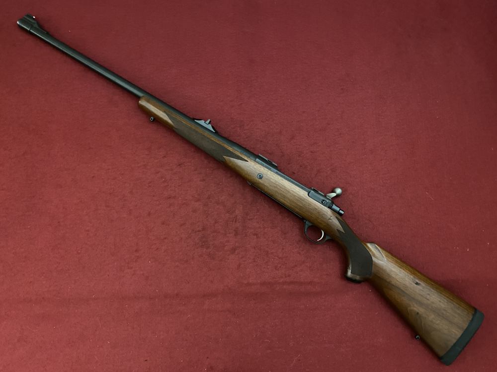 Excellent Ruger M77 Hawkeye African .375 Ruger 23" Walnut blued 07129-img-1