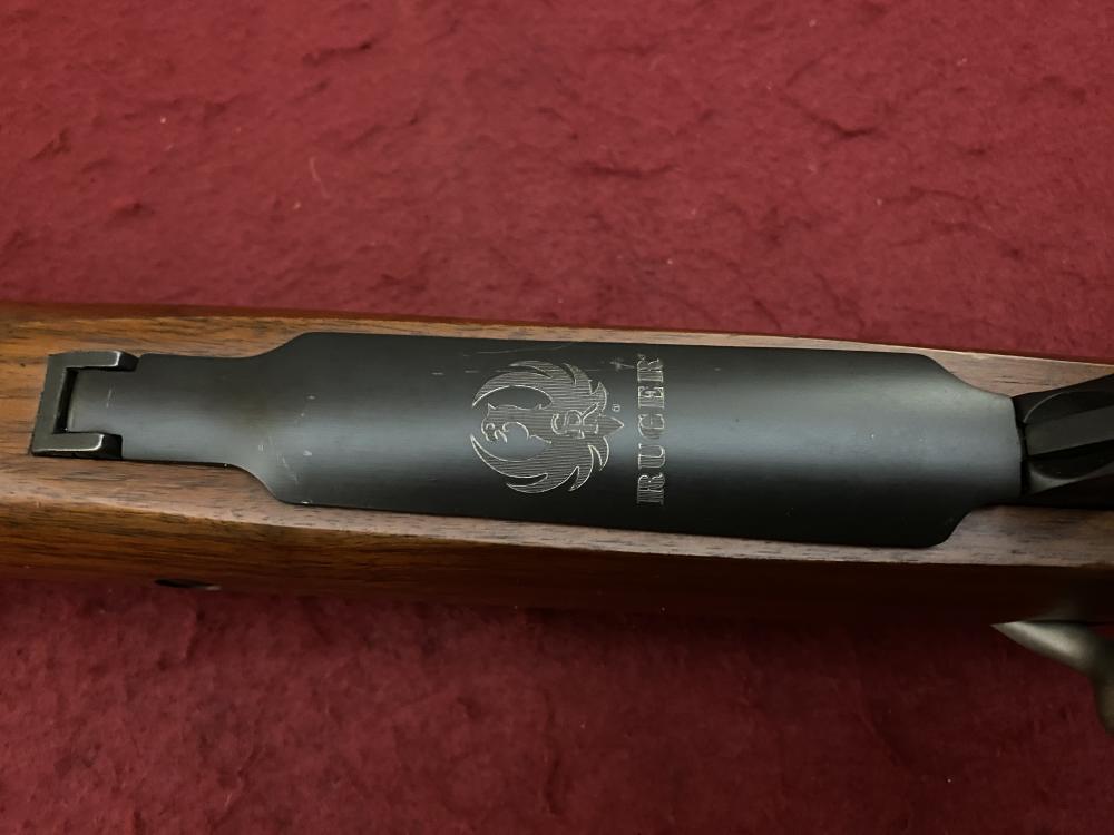 Excellent Ruger M77 Hawkeye African .375 Ruger 23" Walnut blued 07129-img-77
