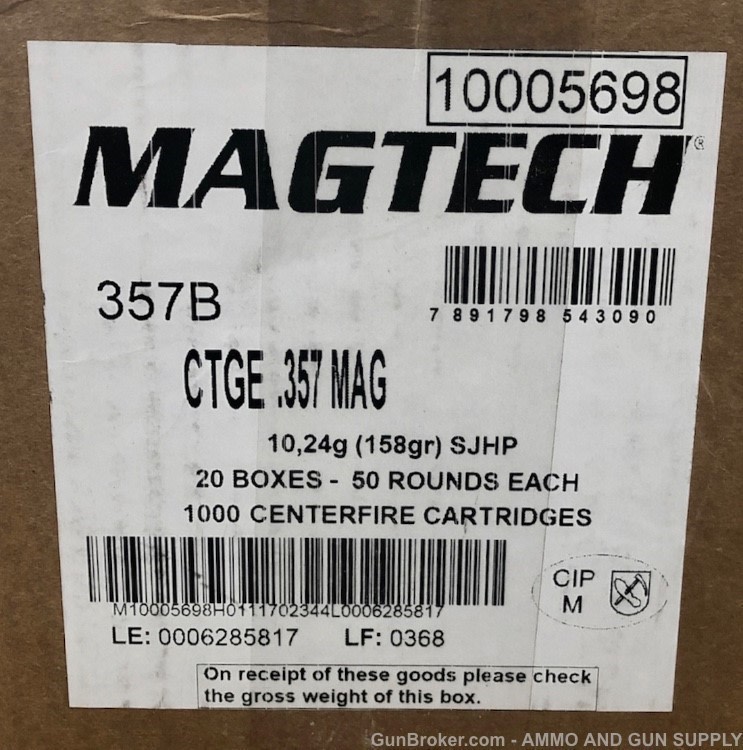 MAGTECH 357B - 357 MAGNUM 158GR SJHP DEFENSE 1000RNDS AMMO HOLLOW POINT-img-5
