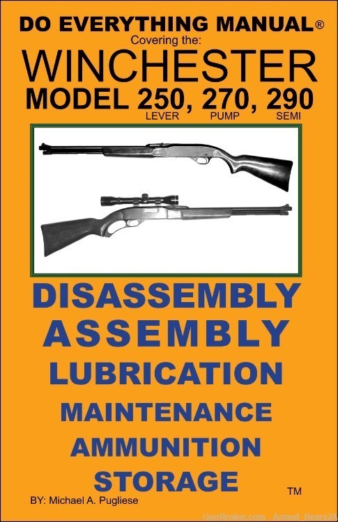 Winchester Model 250 Lever 270 Pump 290 Semi Do Everything Manual Care Book-img-0